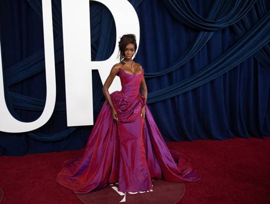 Olandria Carthen arrives on the red carpet for the Glamour Women of the Year Awards on Tuesday, November 4, 2025 at The Plaza Hotel in New York City.  NYP20251104574 SERENAxXUxNING