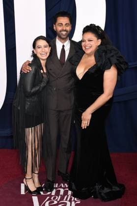 NEW YORK, NY - NOVEMBER 4: Ilana Glazer, Hasan Minhaj and Michelle Buteau at the 2025 Glamour Women Of The Year Awards at The Plaza Hotel in New York City on November 4, 2025. Copyright: xMediaPunchx
