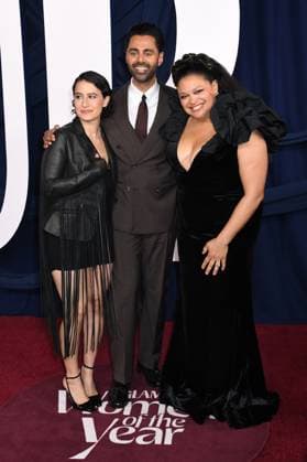 NEW YORK, NY - NOVEMBER 4: Ilana Glazer, Hasan Minhaj and Michelle Buteau at the 2025 Glamour Women Of The Year Awards at The Plaza Hotel in New York City on November 4, 2025. Copyright: xMediaPunchx