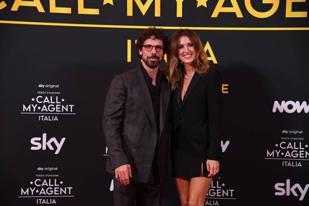 Rome, Cinema The Space Moderno Premiere of the Sky Series Call My Agent - Italy , In the photo: Francesco Montanari Federica Sorino  Copyright: xVincenzoxLandix xipa-agency.netx xVincenzoxLandix IPA_Agency_IPA67542622