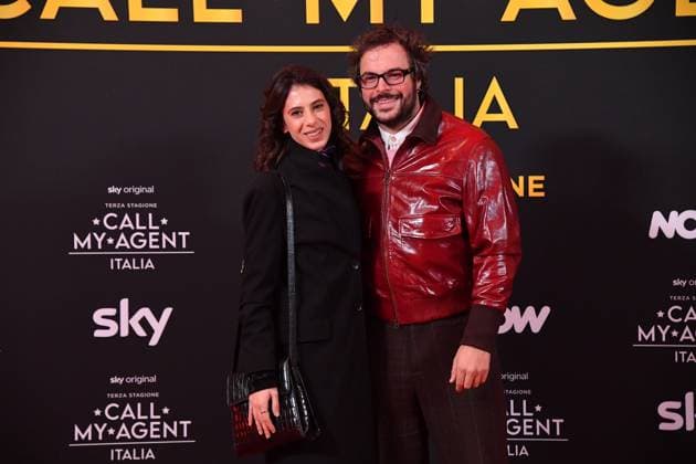 Rome, Cinema The Space Moderno Premiere of the Sky Series Call My Agent - Italy , In the photo: Guglielmo Scilla Emanuela Capello  Copyright: xVincenzoxLandix xipa-agency.netx xVincenzoxLandix IPA_Agency_IPA67542905