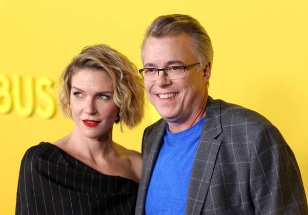 Rhea Seehorn and Vince Gilligan attend the world premiere of the Apple TV series Pluribus at the DGA Theater on Tuesday, November 4, 2025. Pluribus will make its global debut on Apple TV with its first two episodes on Friday, November 7, 2025, followed by new episodes every Friday through December 26. Storyline: The most miserable person on Earth must save the world from happiness.  LAP20251104821 GREGxGRUDT