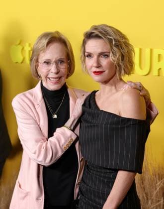 Carol Burnett and Rhea Seehorn attend the world premiere of the Apple TV series Pluribus at the DGA Theater on Tuesday, November 4, 2025. Pluribus will make its global debut on Apple TV with its first two episodes on Friday, November 7, 2025, followed by new episodes every Friday through December 26. Storyline: The most miserable person on Earth must save the world from happiness.  LAP20251104827 GREGxGRUDT