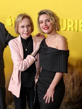 Carol Burnett and Rhea Seehorn attend the world premiere of the Apple TV series Pluribus at the DGA Theater on Tuesday, November 4, 2025. Pluribus will make its global debut on Apple TV with its first two episodes on Friday, November 7, 2025, followed by new episodes every Friday through December 26. Storyline: The most miserable person on Earth must save the world from happiness.  LAP20251104829 GREGxGRUDT