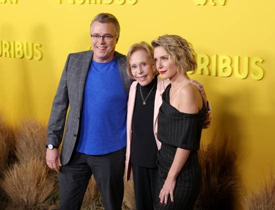 Vince Gilligan, Carol Burnett and Rhea Seehorn attend the world premiere of the Apple TV series Pluribus at the DGA Theater on Tuesday, November 4, 2025. Pluribus will make its global debut on Apple TV with its first two episodes on Friday, November 7, 2025, followed by new episodes every Friday through December 26. Storyline: The most miserable person on Earth must save the world from happiness.  LAP20251104852 GREGxGRUDT