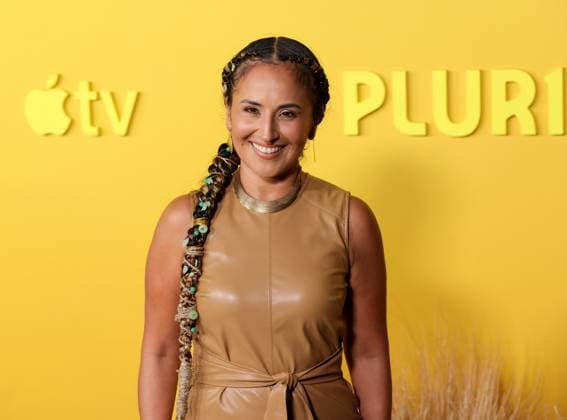 Elena Estér attends the world premiere of the Apple TV series Pluribus at the DGA Theater on Tuesday, November 4, 2025. Pluribus will make its global debut on Apple TV with its first two episodes on Friday, November 7, 2025, followed by new episodes every Friday through December 26. Storyline: The most miserable person on Earth must save the world from happiness.  LAP20251104876 GREGxGRUDT