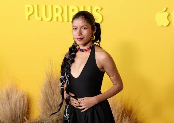 Darinka Arones attends the world premiere of the Apple TV series Pluribus at the DGA Theater on Tuesday, November 4, 2025. Pluribus will make its global debut on Apple TV with its first two episodes on Friday, November 7, 2025, followed by new episodes every Friday through December 26. Storyline: The most miserable person on Earth must save the world from happiness.  LAP20251104889 GREGxGRUDT