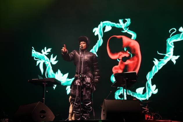 Erykah Badu at a concert at the Uber Eats Music Hall in Berlin, November 4, 2025 Erykah Badu concert Berlin
