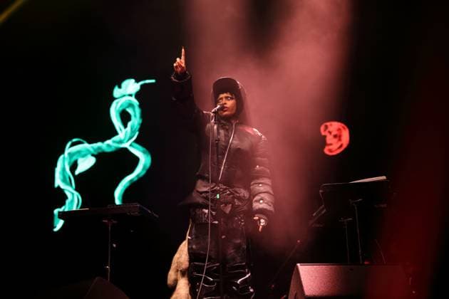 Erykah Badu at a concert at the Uber Eats Music Hall in Berlin, November 4, 2025 Erykah Badu concert Berlin