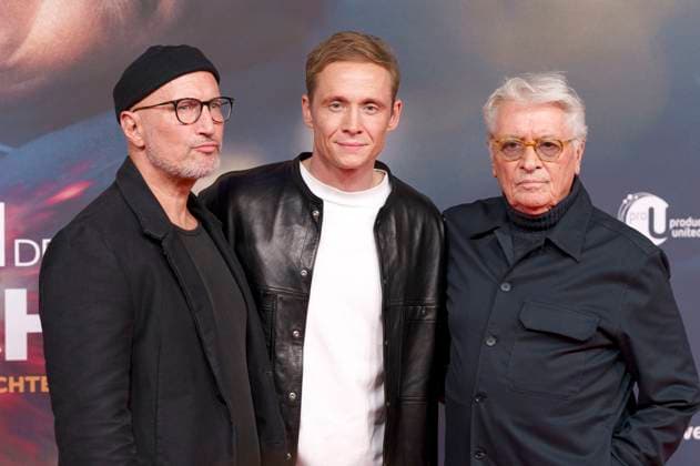 Benno FuÌˆrmann, Matthias Schweighöfer and Henry Hübchen at the premiere of the movie Das Leben der Wünsche at Mathäser Filmpalast Munich, 04 11 2025 Foto:xN.xKolinzx xFuturexImagex wuensche_5166