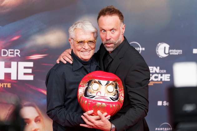 Henry Hübchen and Erik Schmitt at the premiere of the movie Das Leben der Wünsche at Mathäser Filmpalast Munich, 04 11 2025 Foto:xN.xKolinzx xFuturexImagex wuensche_5209