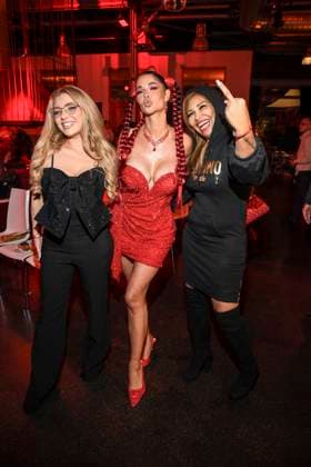 abb Abrechnung Meldoy Haase, Micaela Schäfer and Patricia Bianco as guests at the exclusive pre-screening of the new Pro Sieben reality show Die Abrechnung Der Promi Showdown at Festsaal Kreuzberg Berlin on 04 11 2025in Berlin Berlin Berlin Germany