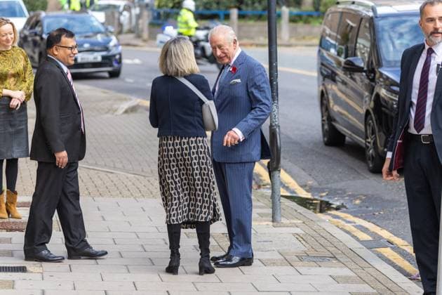 King Charles III visits veteran health care center in London LONDON, UNITED KINGDOM - NOVEMBER 5:&nbsp; King Charles III arrives at Chatfield Health Care in London, United Kingdom on November 5, 2025. King Charles’s visit to Chatfield. a center offering specialist health care to veterans, came ahead of Armistice Day anniversary. Ilyas Tayfun Salci Anadolu London United Kingdom. Editorial use only. Please get in touch for any other usage.  Copyright: x2025xAnadoluxIlyasxTayfunxSalcix