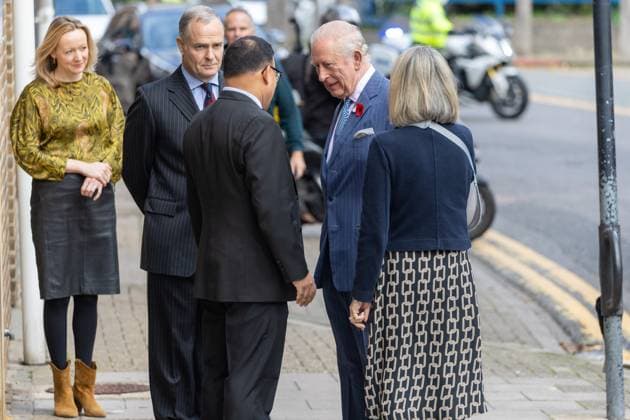 King Charles III visits veteran health care center in London LONDON, UNITED KINGDOM - NOVEMBER 5:&nbsp; King Charles III arrives at Chatfield Health Care in London, United Kingdom on November 5, 2025. King Charles’s visit to Chatfield. a center offering specialist health care to veterans, came ahead of Armistice Day anniversary. Ilyas Tayfun Salci Anadolu London United Kingdom. Editorial use only. Please get in touch for any other usage.  Copyright: x2025xAnadoluxIlyasxTayfunxSalcix