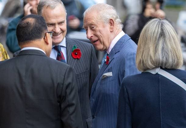 King Charles III visits veteran health care center in London LONDON, UNITED KINGDOM - NOVEMBER 5:&nbsp; King Charles III arrives at Chatfield Health Care in London, United Kingdom on November 5, 2025. King Charles’s visit to Chatfield. a center offering specialist health care to veterans, came ahead of Armistice Day anniversary. Ilyas Tayfun Salci Anadolu London United Kingdom. Editorial use only. Please get in touch for any other usage.  Copyright: x2025xAnadoluxIlyasxTayfunxSalcix