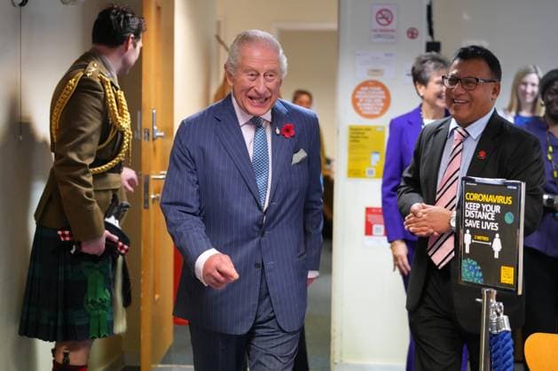 King Charles visits Chatfield Health Care in London, 05 November 2025 London, UK, 05 November 2025: Britain s King Charles III visits Chatfield Health Care to find out more about the services and bespoke support they provide to veterans in Battersea, London., Credit:Kirsty Wigglesworth Avalon London, United Kingdom  Copyright: xKirstyxWigglesworthx xAvalonx 1050485301