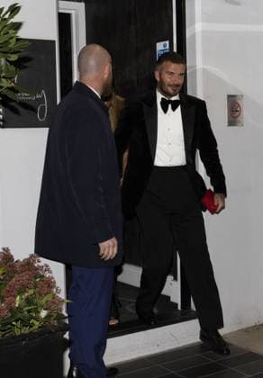David Beckham knighthood 05 11 2025 Sir David Beckham celebrates his Knighthood with wife Victoria, family and friends at his pal Gordon Ramsay’s restaurant in Chelsea.  Copyright: xDarrenxFletcherx NINTCHDBPICT001036191413
