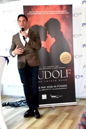 Alex Balga Director Munich 05 11 2025 Presseclub Muenchen Presentation Musical at the Festspielhaus Neuschwanstein German premiere of RUDOLF Der letzte Kuss Fuessen Foto Muenchen