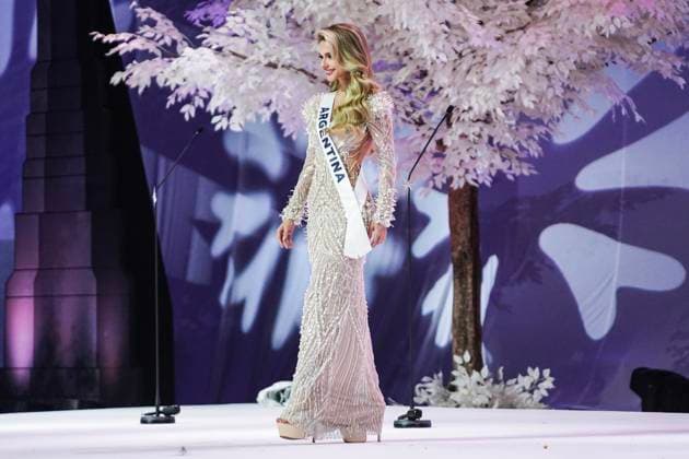 Miss Universe 2025 In Bangkok. Miss Argentina Aldana Masset presents on stage during the official Miss Universe 2025 welcome event in Bangkok, Thailand, on November 5, 2025. Women representing 120 nations compete in the 74th edition of the Miss Universe pageant, which is held in Thailand. Bangkok Thailand  Copyright: xAnusakxLaowilasx originalFilename: laowilas-notitle251105_nphyF.jpg