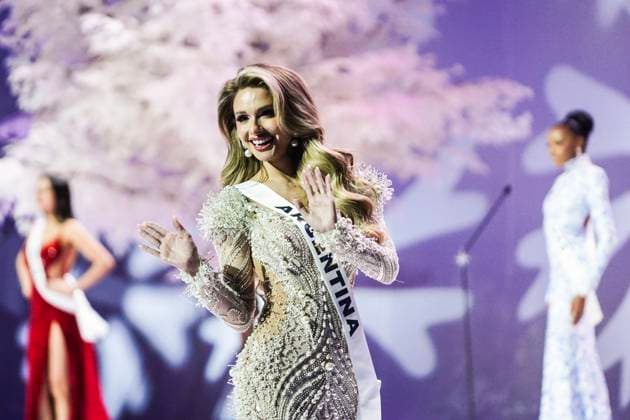 Miss Universe 2025 In Bangkok. Miss Argentina Aldana Masset presents on stage during the official Miss Universe 2025 welcome event in Bangkok, Thailand, on November 5, 2025. Women representing 120 nations compete in the 74th edition of the Miss Universe pageant, which is held in Thailand. Bangkok Thailand  Copyright: xAnusakxLaowilasx originalFilename: laowilas-notitle251105_npJhD.jpg