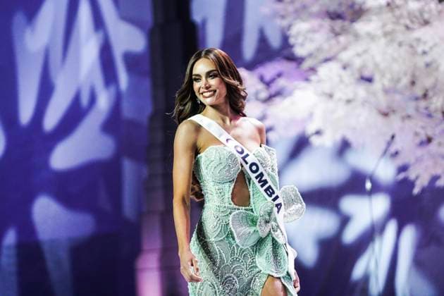 Miss Universe 2025 In Bangkok. Miss Colombia Vanessa Pulgarin presents on stage during the official Miss Universe 2025 welcome event in Bangkok, Thailand, on November 5, 2025. Women representing 120 nations compete in the 74th edition of the Miss Universe pageant, which is held in Thailand. Bangkok Thailand  Copyright: xAnusakxLaowilasx originalFilename: laowilas-notitle251105_npiax.jpg