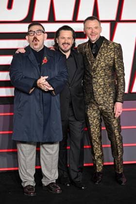 Celebrities at Paramount Pictures ˜The Running Man™ UK Premiere held at Odeon Luxe Leicester Square in London, England Featuring: Nick Frost, Edgar Wright, Simon Pegg Where: London, United Kingdom When: 05 Nov 2025 Credit: Cover Images EDITORIAL USE ONLY. NOT FOR USE BY NEWSPAPERS BASED IN THE UK. Copyright: xx coverimg55244949