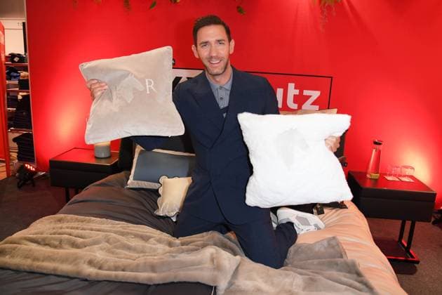 Marcel Remus at the presentation of the Marcel Remus bedding collection Bedtime Stories in the premium furniture and furnishing store XXXLutz in Nuremberg on 05 11 2025