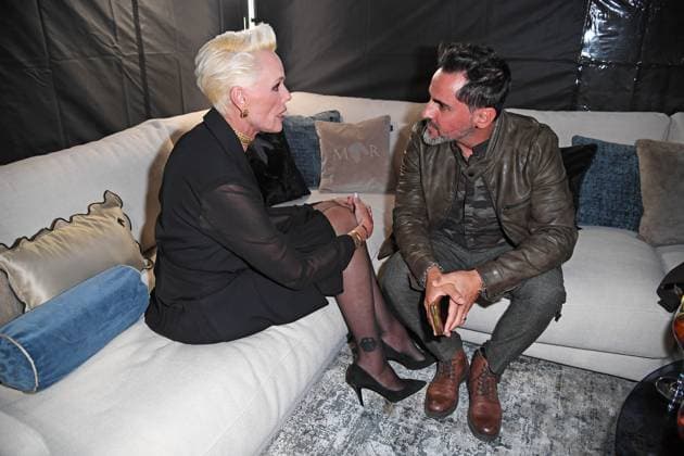Brigitte Nielsen with husband Mattia Dessi at the presentation of the Marcel Remus bedding collection Bedtime Stories in the premium furniture and furnishing store XXXLutz in Nuremberg on 05 11 2025