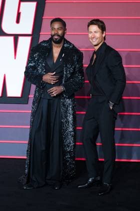 UK Premiere of The Running Man on Wednesday 5 November 2025 Glen Powell and Colman Domingo seen at the UK Premiere of The Running Man on Wednesday 5 November 2025 at ODEON LUXE Leicester Square, London. ., Credit:Julie Edwards Avalon  Copyright: xJuliexEdwardsx xAvalonx 1050567382