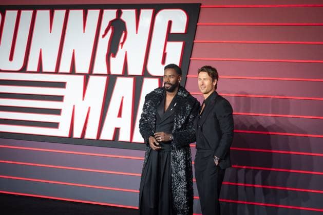 The Running Man UK Premiere in London - 05 Nov 2025 Colman Domingo and Glen Powell attend The Running Man UK Premiere at Odeon Luxe Leicester Square. London United Kingdom Copyright: xLoredanaxSangiulianox xSOPAxImagesx LSangiuliano-0296