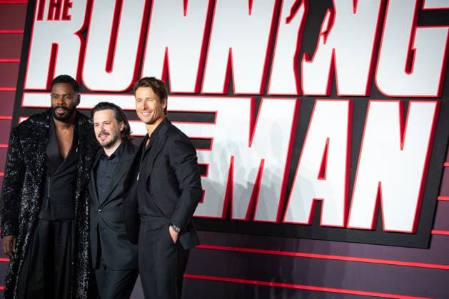 The Running Man UK Premiere in London - 05 Nov 2025 Colman Domingo, Edgar Wright and Glen Powell attend The Running Man UK Premiere at Odeon Luxe Leicester Square. London United Kingdom Copyright: xLoredanaxSangiulianox xSOPAxImagesx LSangiuliano-0340