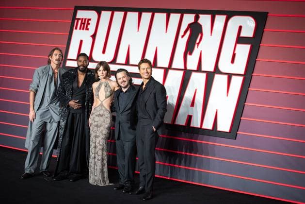 The Running Man UK Premiere in London - 05 Nov 2025 Lee Pace, Colman Domingo, Emilia Jones, Edgar Wright and Glen Powell attend The Running Man UK Premiere at Odeon Luxe Leicester Square. London United Kingdom Copyright: xLoredanaxSangiulianox xSOPAxImagesx LSangiuliano-0370