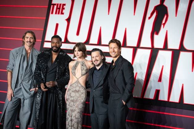 The Running Man UK Premiere in London - 05 Nov 2025 Lee Pace, Colman Domingo, Emilia Jones, Edgar Wright and Glen Powell attend The Running Man UK Premiere at Odeon Luxe Leicester Square. London United Kingdom Copyright: xLoredanaxSangiulianox xSOPAxImagesx LSangiuliano-0380