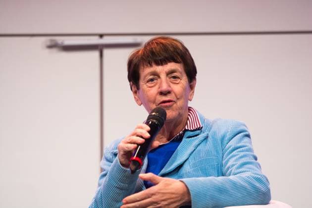 Lit.Cologne Special Edition Margarete von Schwarzkopf, a German journalist, is on the stage of Flora Hall in Cologne, Germany, on November 5, 2025, during the lit.cologne special edition Cologne Germany  Copyright: xYingxTangx originalFilename: tang-notitle251105_np089.jpg