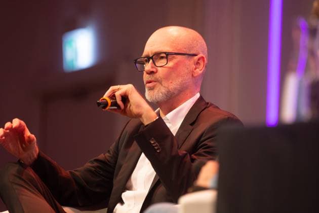 Lit.Cologne Special Edition Simon Beckett, an English author, is seen on the stage of Flora Hall in Cologne, Germany, on November 5, 2025, during the lit.cologne special edition Cologne Germany  Copyright: xYingxTangx originalFilename: tang-notitle251105_npZvU.jpg