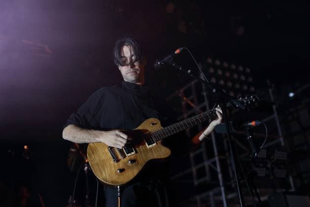 Alexander Giannascoli aka Alex G at a concert at Huxleys Neue Welt in Berlin, November 5, 2025 Alex G concert Berlin