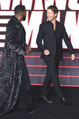 Colman Domingo and Glen Powell at the premiere of the movie The Running Man at the Odeon Luxe Leicester Square London, 05 11 2025 Foto:xS.xVasx xFuturexImagex running_5212