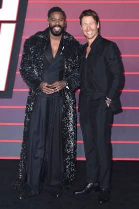 Colman Domingo and Glen Powell at the premiere of the movie The Running Man at the Odeon Luxe Leicester Square London, 05 11 2025 Foto:xS.xVasx xFuturexImagex running_5214