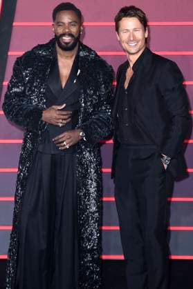 Colman Domingo and Glen Powell at the premiere of the movie The Running Man at the Odeon Luxe Leicester Square London, 05 11 2025 Foto:xS.xVasx xFuturexImagex running_5217