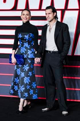Hayley Atwell and Ned Wolfgang Kelly at the premiere of the movie The Running Man at Odeon Luxe Leicester Square London, 05 11 2025 Foto:xJ.xEdwardsx xFuturexImagex running_5254