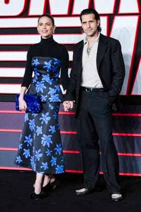 Hayley Atwell and Ned Wolfgang Kelly at the premiere of the movie The Running Man at Odeon Luxe Leicester Square London, 05 11 2025 Foto:xJ.xEdwardsx xFuturexImagex running_5255