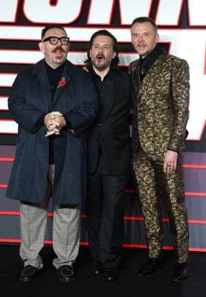 The Running Man UK Premiere Nick Frost, Edgar Wright and Simon Pegg at the The Running Man UK premiere at Odeon Luxe Leicester Square, London, England London Odeon Luxe Leicester Square UK Copyright: xFredxDuvalx
