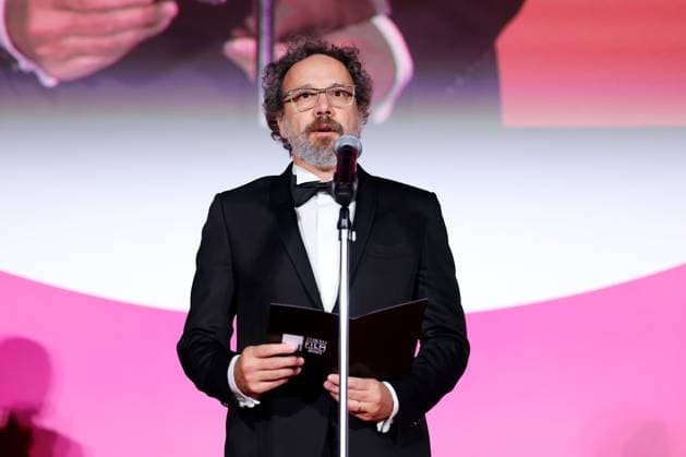 Carlo Chatrian, November 05, 2025 - Carlo Chatrian, speak after winning Tokyo Grand Prix The Governor of Tokyo Award for the film Palestine 36 during the 38th Tokyo International Film Festival. award ceremony, in Tokyo, Japan on November 05, 2025.  aflo_309478933