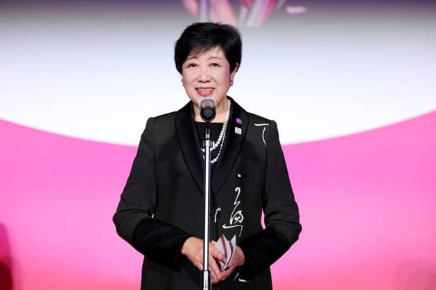 Yuriko Koike, November 05, 2025 - Yuriko Koike, speak after winning Tokyo Grand Prix The Governor of Tokyo Award for the film Palestine 36 during the 38th Tokyo International Film Festival. award ceremony, in Tokyo, Japan on November 05, 2025.  aflo_309478941