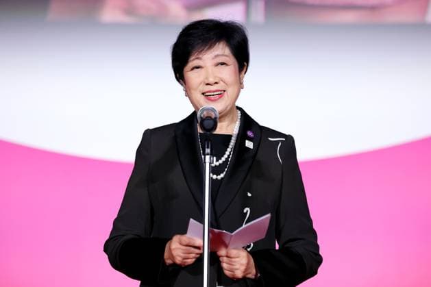 Yuriko Koike, November 05, 2025 - Yuriko Koike, speak after winning Tokyo Grand Prix The Governor of Tokyo Award for the film Palestine 36 during the 38th Tokyo International Film Festival. award ceremony, in Tokyo, Japan on November 05, 2025.  aflo_309478945