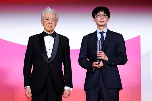 Hiroyasu Ando, Yuichiro Sakashita, November 05, 2025 - Hiroyasu Ando, Yuichiro Sakashita, speak after winning Award for The Audience Award for the film Blonde during the 38th Tokyo International Film Festival. award ceremony, in Tokyo, Japan on November 05, 2025.  aflo_309486551