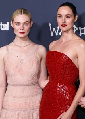 Los Angeles Premiere Of Neon s Sentimental Value American actress and singer Elle Fanning wearing a Fendi Couture dress and Cartier jewelry and Norwegian actress Renate Reinsve wearing a Schiaparelli FW25 Couture gown arrive at the Los Angeles Premiere Of Neon s Sentimental Value held at the DGA Theater Complex at The Directors Guild of America in Los Angeles, California, United States. DGA Theater Complex at The Directors Guild of America, Los Angeles, California, USA California United States  Copyright: xImagexPressxAgencyx originalFilename: collin-losangel251106_npPzu.jpg