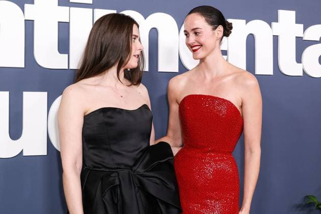 Los Angeles Premiere Of Neon s Sentimental Value Norwegian actress Inga Ibsdotter Lilleaas and Norwegian actress Renate Reinsve wearing a Schiaparelli FW25 Couture gown arrive at the Los Angeles Premiere Of Neon s Sentimental Value held at the DGA Theater Complex at The Directors Guild of America in Los Angeles, California, United States. DGA Theater Complex at The Directors Guild of America, Los Angeles, California, USA California United States  Copyright: xImagexPressxAgencyx originalFilename: collin-losangel251106_npr2Z.jpg