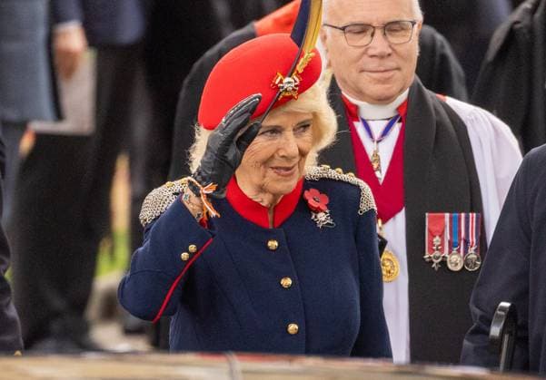 November 6, 2025, London, England, United Kingdom: Queen CAMILLA leaves Westminster Abbey after visiting 97th Field of Remembrance. London United Kingdom - ZUMAs262 20251106_zip_s262_010 Copyright: xTayfunxSalcix