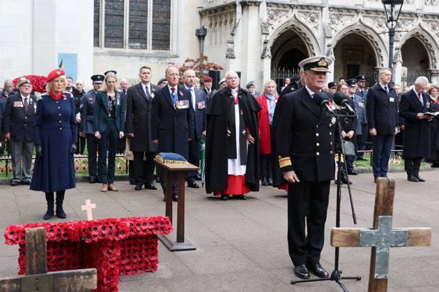 Queen Camilla Attends The 97th Field Of Remembrance Queen Camilla visits the 97th Field Of Remembrance alongside President of the Poppy Factory, Surgeon Rear Admiral Lionel Jarvis CBE DL at Westminster Abbey on November 06, 2025 in London, England. The Field of Remembrance has been held every November since 1928 when The Poppy Factory, of which Queen Camilla is Patron, brought a group of disabled veterans, a tray of poppies and a collecting tin to the grounds of St Margaret s Church at Westminster Abbey., Credit:Avalon.red Avalon United Kingdom, England, London, Westminster Abbey  Copyright: xAvalon.redx xAvalonx 1050721431